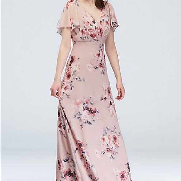 David’s Bridal Dreamy Pink Maxi Dress 🌸💐🌷🌺🌸 - Picture 15 of 16